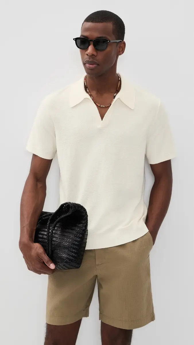 Wax London Boucle Siena Polo Ecru | Thumbnail 2 Wax London Boucle Siena Polo Ecru | Thumbnail 2