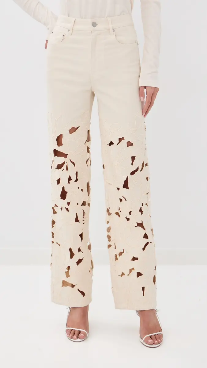 SIMKHAI Betty Straight Leg Jeans Marshmallow | Thumbnail 2 SIMKHAI Betty Straight Leg Jeans Marshmallow | Thumbnail 2
