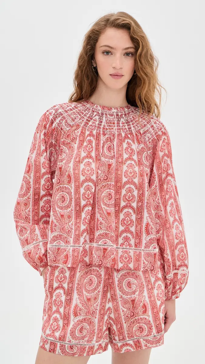 Hill House Home The Skye Top Corsica Paisley Coral | Thumbnail 2 Hill House Home The Skye Top Corsica Paisley Coral | Thumbnail 2