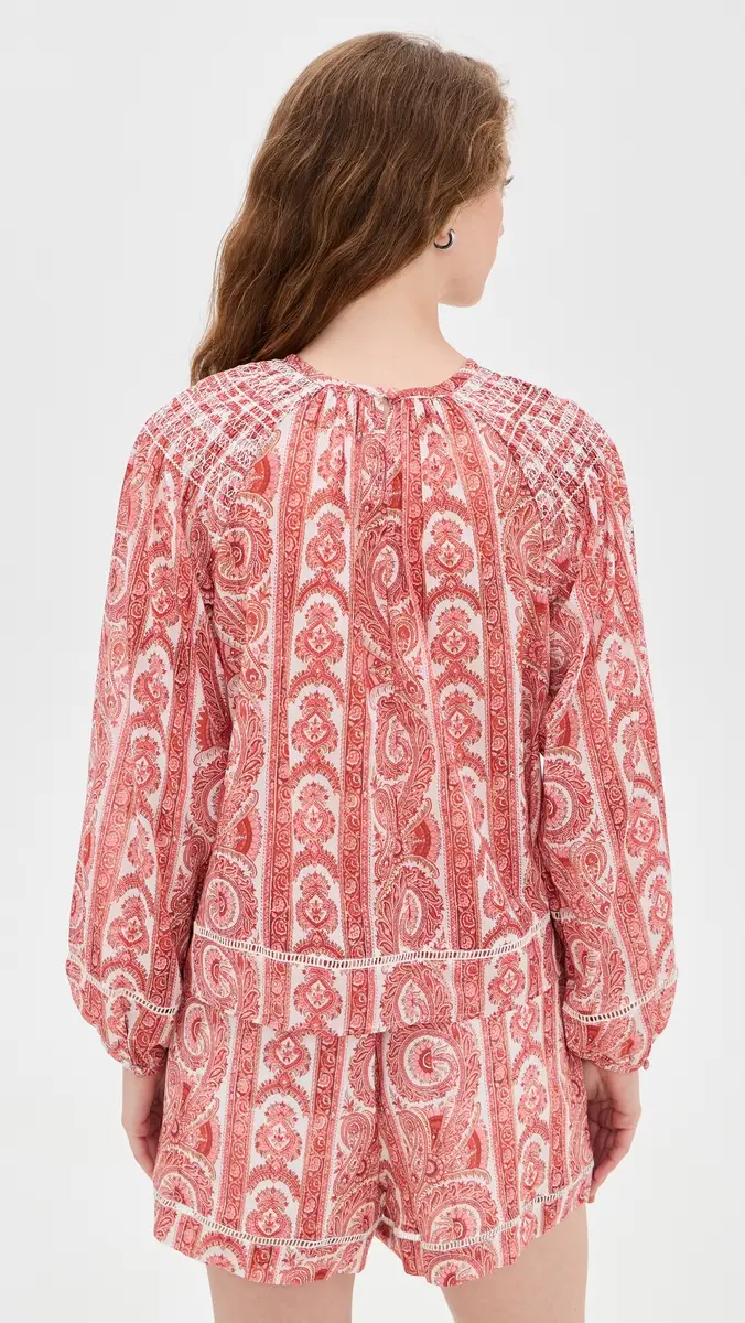 Hill House Home The Skye Top Corsica Paisley Coral | Thumbnail 3 Hill House Home The Skye Top Corsica Paisley Coral | Thumbnail 3
