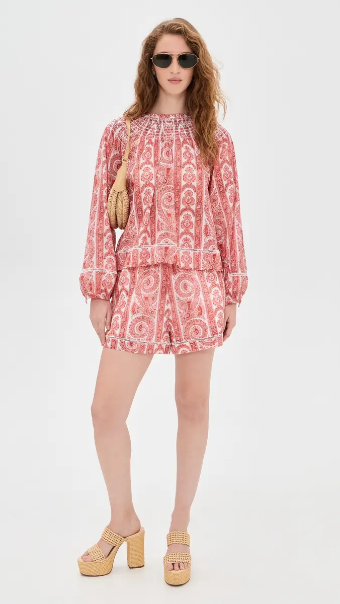 Hill House Home The Skye Top Corsica Paisley Coral | Thumbnail 5 Hill House Home The Skye Top Corsica Paisley Coral | Thumbnail 5