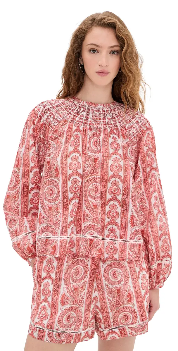 The Skye Top Corsica Paisley Coral The Skye Top Corsica Paisley Coral
