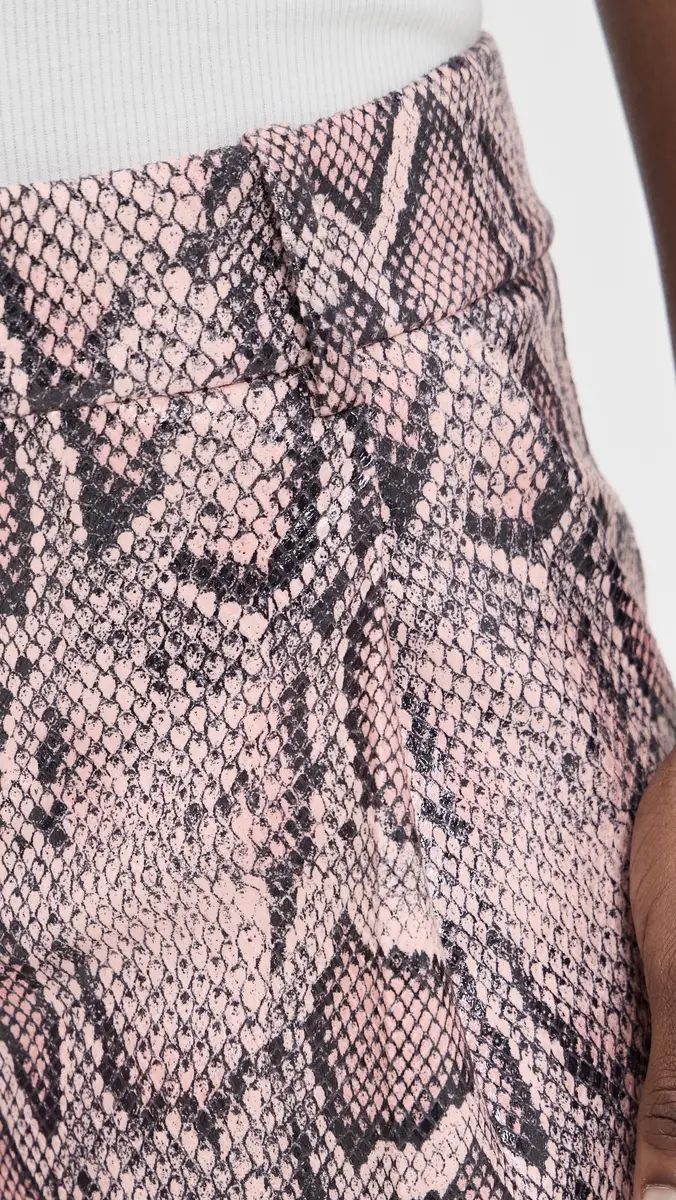 ALICE + OLIVIA Vegan Python Pants English Rose/Black Snake | Thumbnail 6