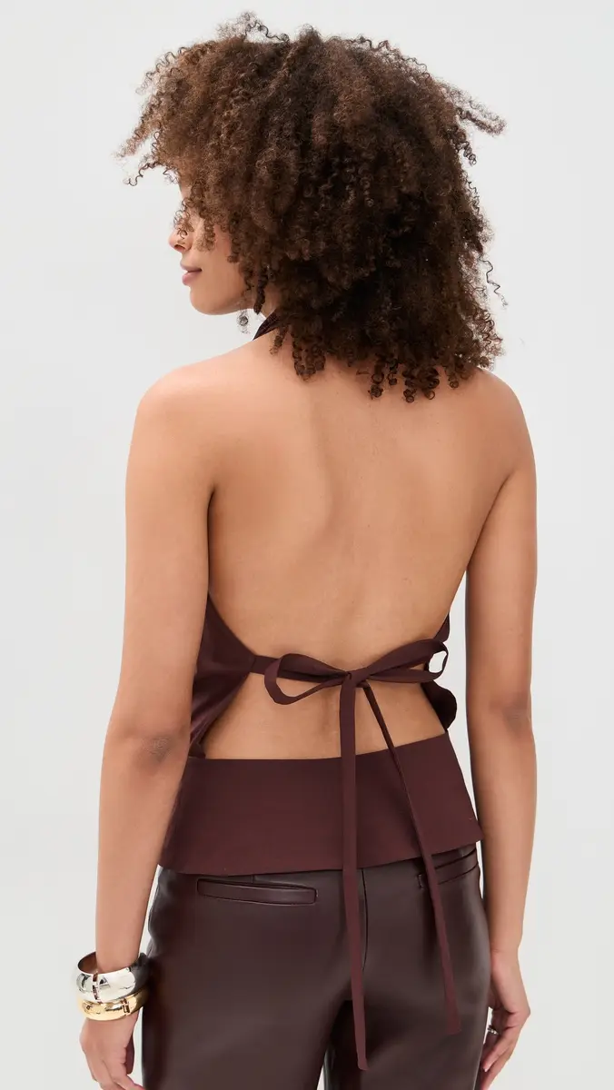 St. Agni Halter Wrap Top iqueur | Thumbnail 3 St. Agni Halter Wrap Top iqueur | Thumbnail 3