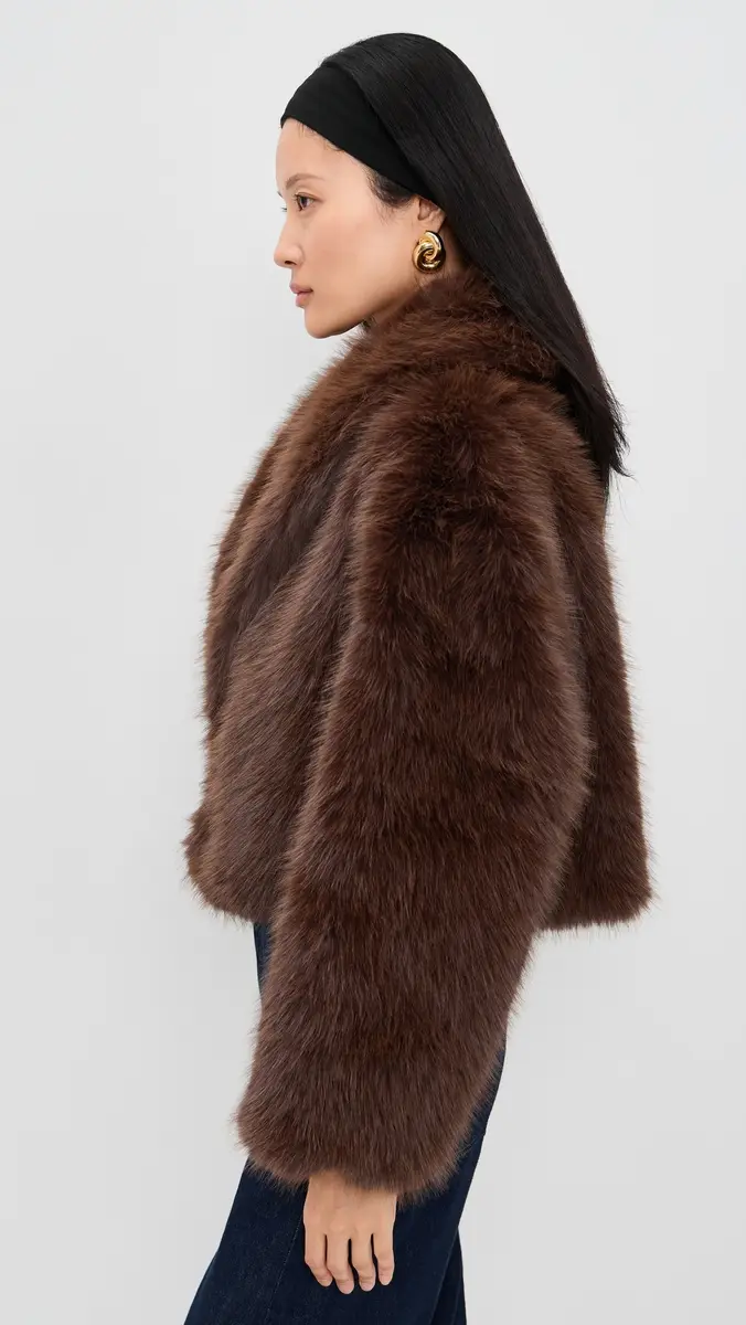 Lioness Madame Faux Fur Jacket Chocolate | Thumbnail 4 Lioness Madame Faux Fur Jacket Chocolate | Thumbnail 4