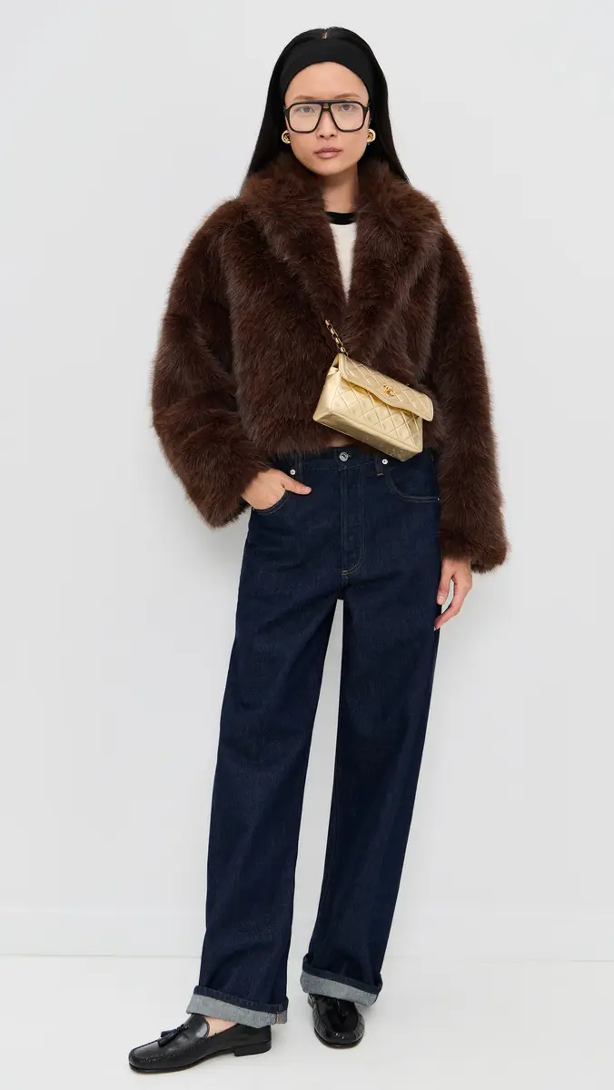 Lioness Madame Faux Fur Jacket Chocolate | Thumbnail 5 Lioness Madame Faux Fur Jacket Chocolate | Thumbnail 5