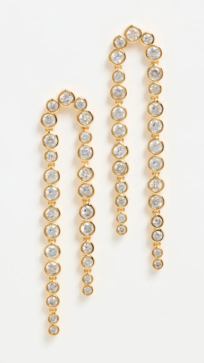 Shashi Bezel Tennis Earrings | Thumbnail 2