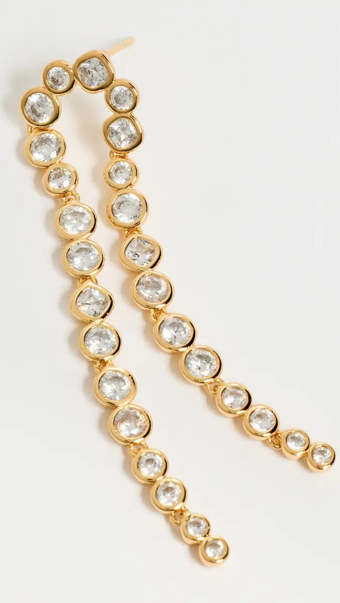 Shashi Bezel Tennis Earrings | Thumbnail 4