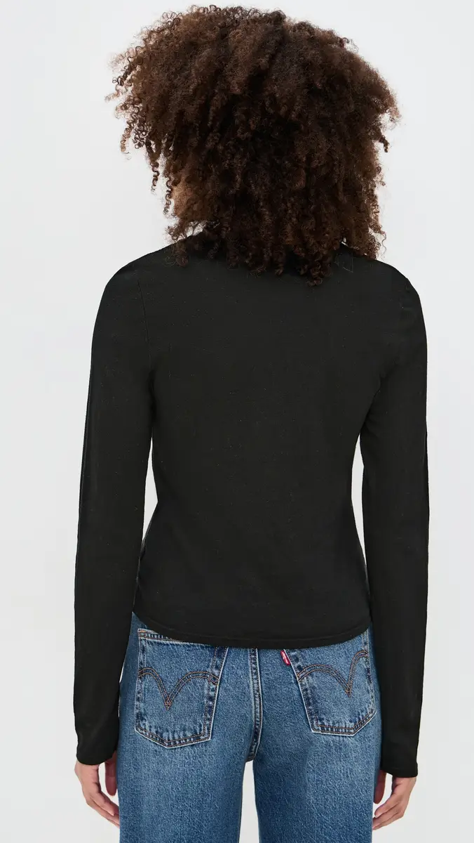 perfectwhitetee Jamie Recycled Cotton Long Sleeve Crew | Thumbnail 3 perfectwhitetee Jamie Recycled Cotton Long Sleeve Crew | Thumbnail 3