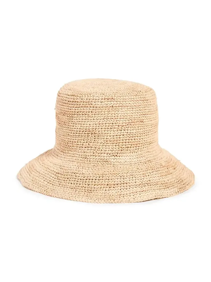Hat Attack Chic Crochet Straw Bucket Hat