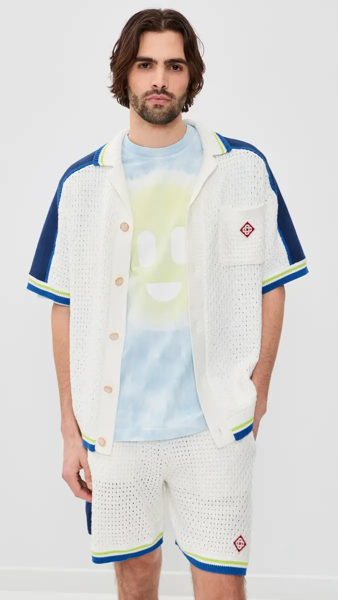 Casablanca Crochet Shirt White | Thumbnail 2