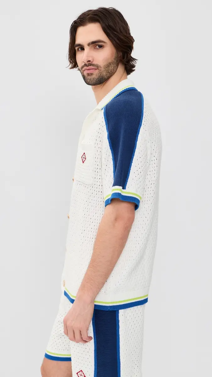 Casablanca Crochet Shirt White | Thumbnail 4