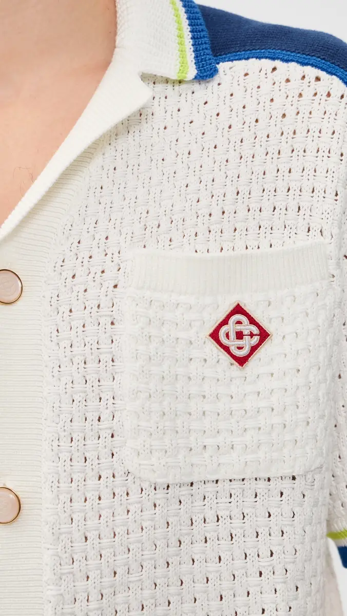 Casablanca Crochet Shirt White | Thumbnail 6