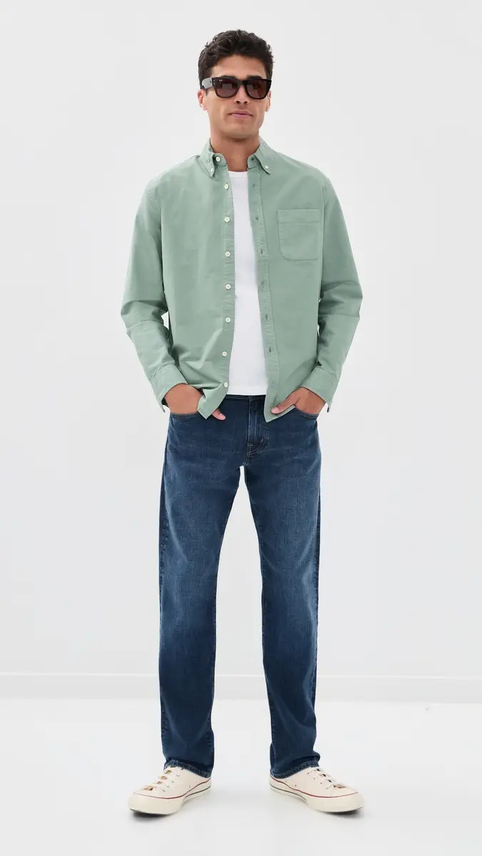Taylor Stitch The Jack Oxford Shirt Surf Green Oxford | Thumbnail 5 Taylor Stitch The Jack Oxford Shirt Surf Green Oxford | Thumbnail 5