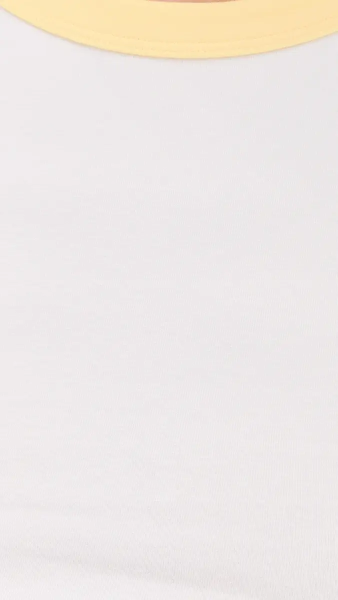 Good American Super Stretch Baby Ringer Tee White001 | Thumbnail 6