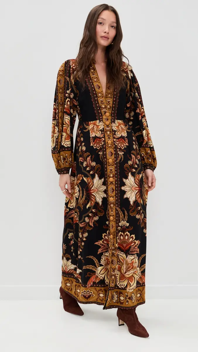 FARM Rio Majestic Garden Black Maxi Dress Majestic Garden Black | Thumbnail 2 FARM Rio Majestic Garden Black Maxi Dress Majestic Garden Black | Thumbnail 2