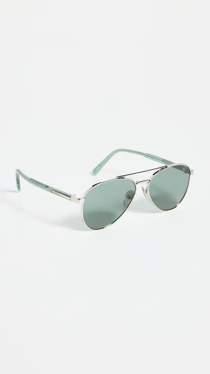 Prada PR A58S Aviator Sunglasses Silver One Size | Thumbnail 5 Prada PR A58S Aviator Sunglasses Silver One Size | Thumbnail 5