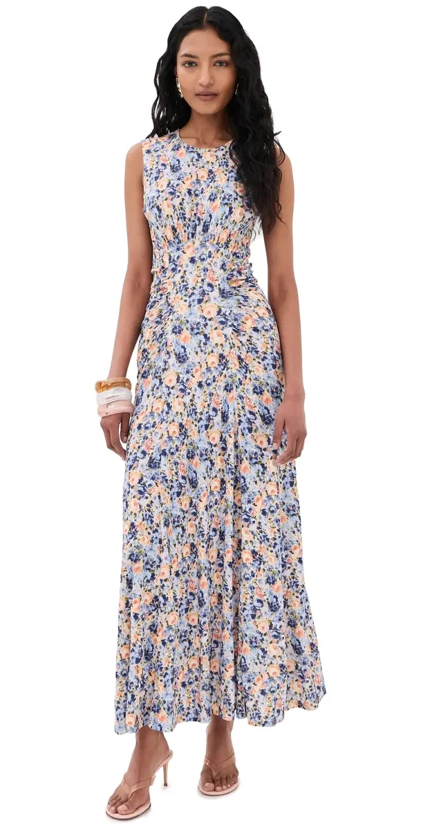 Ulla Johnson Lana Ruched Jersey Dress Orchid | Image 1 Ulla Johnson Lana Ruched Jersey Dress Orchid | Image 1