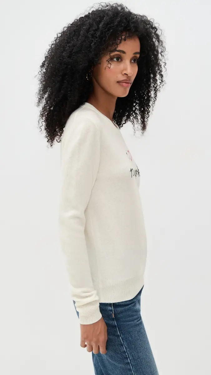 Lingua Franca New York Cashmere Crewneck Cream | Thumbnail 4 Lingua Franca New York Cashmere Crewneck Cream | Thumbnail 4