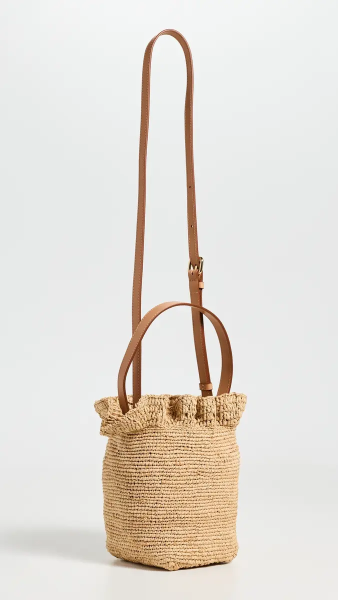 Loeffler Randall Laith Crochet Top Handle Bucket Bag Natural One Size | Thumbnail 4 Loeffler Randall Laith Crochet Top Handle Bucket Bag Natural One Size | Thumbnail 4