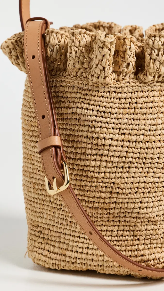 Loeffler Randall Laith Crochet Top Handle Bucket Bag Natural One Size | Thumbnail 5 Loeffler Randall Laith Crochet Top Handle Bucket Bag Natural One Size | Thumbnail 5