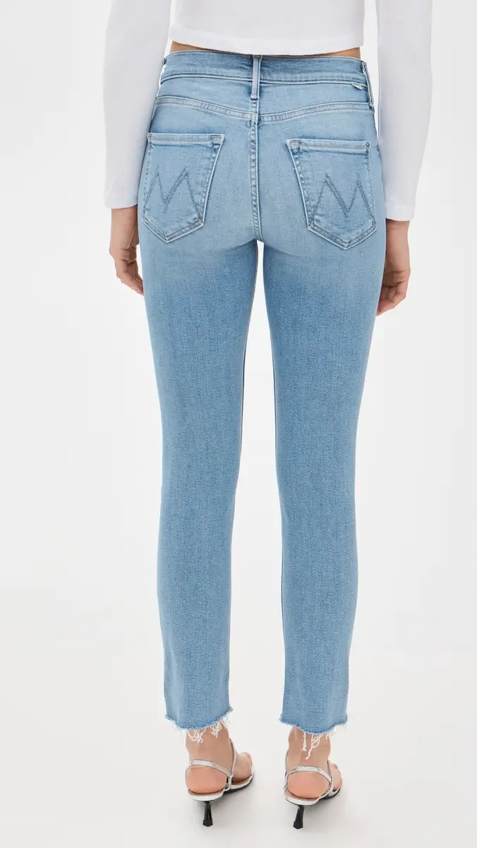 Mother Mid Rise Dazzler Ankle Fray Jeans | Thumbnail 3 Mother Mid Rise Dazzler Ankle Fray Jeans | Thumbnail 3