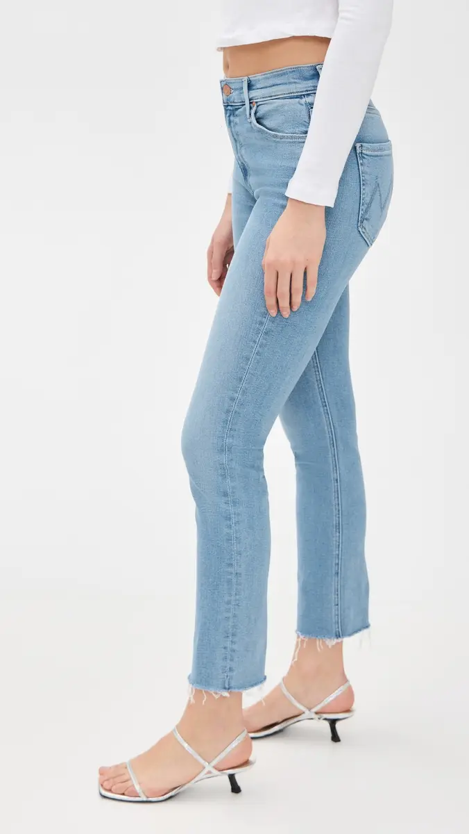 Mother Mid Rise Dazzler Ankle Fray Jeans | Thumbnail 4 Mother Mid Rise Dazzler Ankle Fray Jeans | Thumbnail 4
