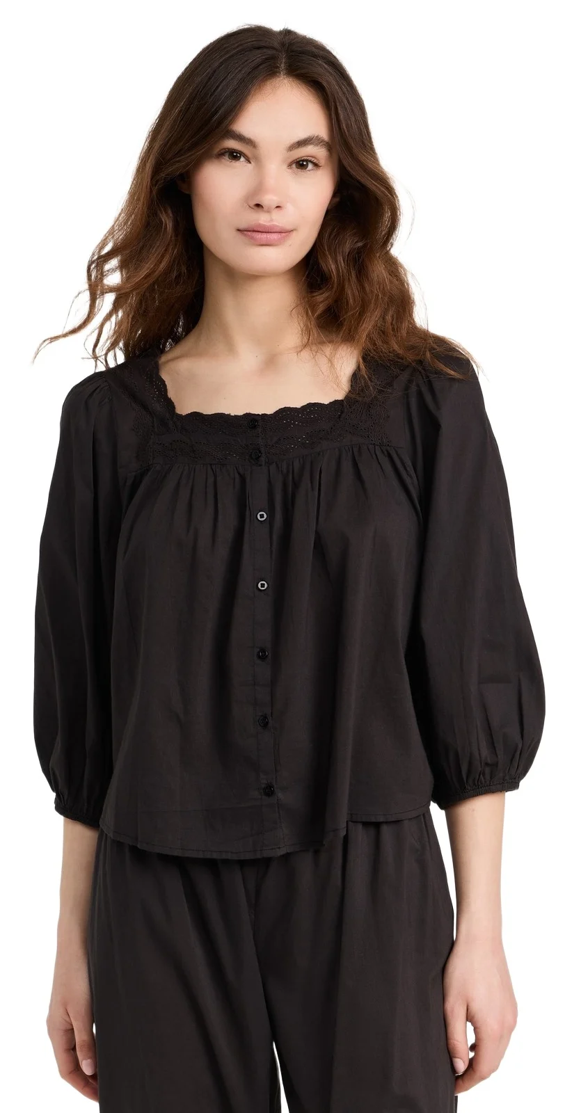 THE GREAT. The Eyelet Button Sleep Top THE GREAT. The Eyelet Button Sleep Top