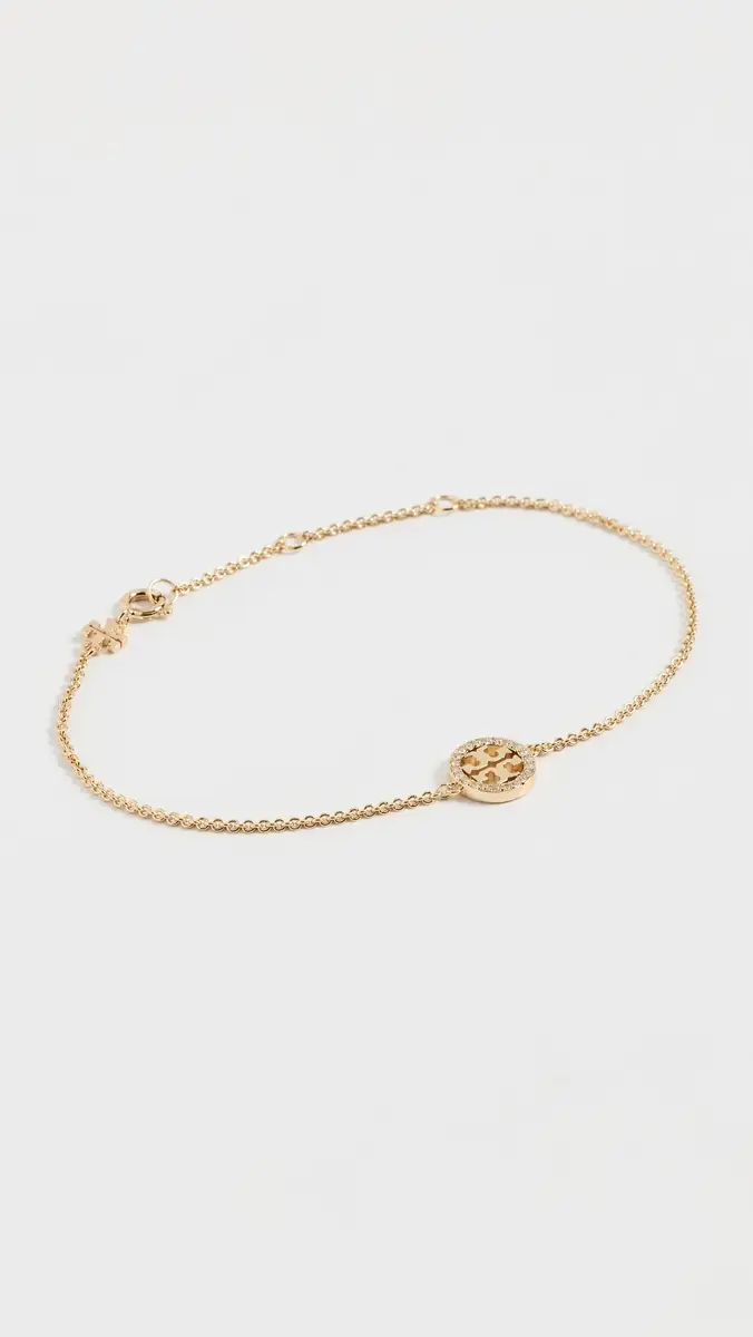 Tory Burch Delicate Icon Pavé Chain Bracelet | Thumbnail 2