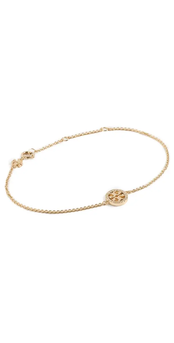 Tory Burch Delicate Icon Pavé Chain Bracelet