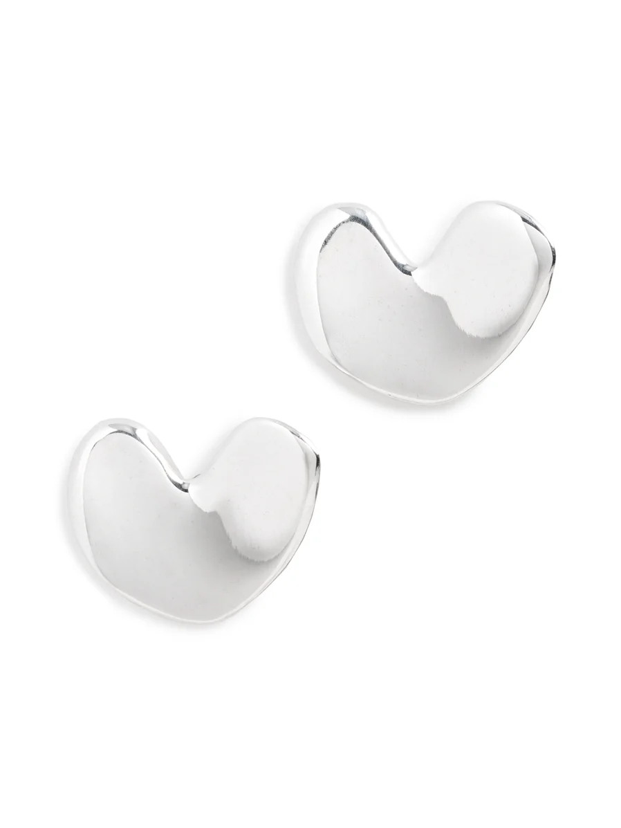 AGMES Sculpted Heart Studs