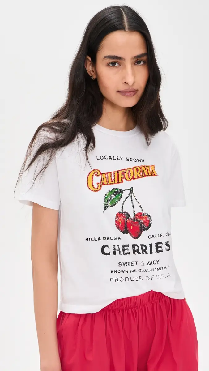 Sunny Somewhere Cherries Everyday Tee White | Thumbnail 2 Sunny Somewhere Cherries Everyday Tee White | Thumbnail 2