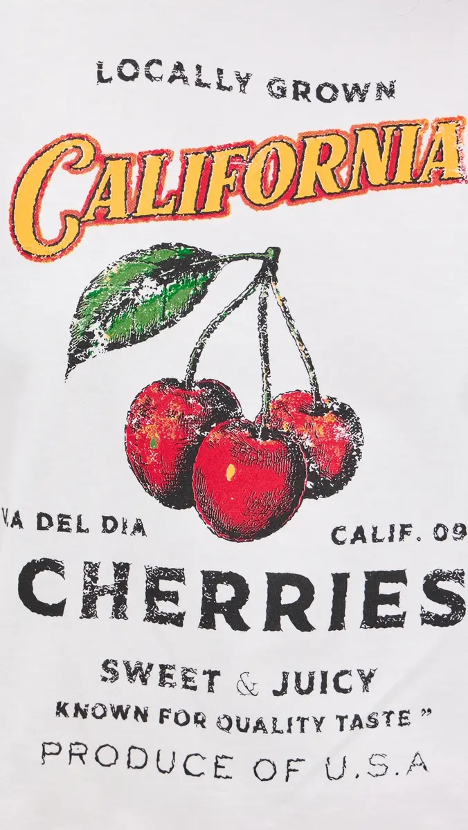 Sunny Somewhere Cherries Everyday Tee White | Thumbnail 6 Sunny Somewhere Cherries Everyday Tee White | Thumbnail 6