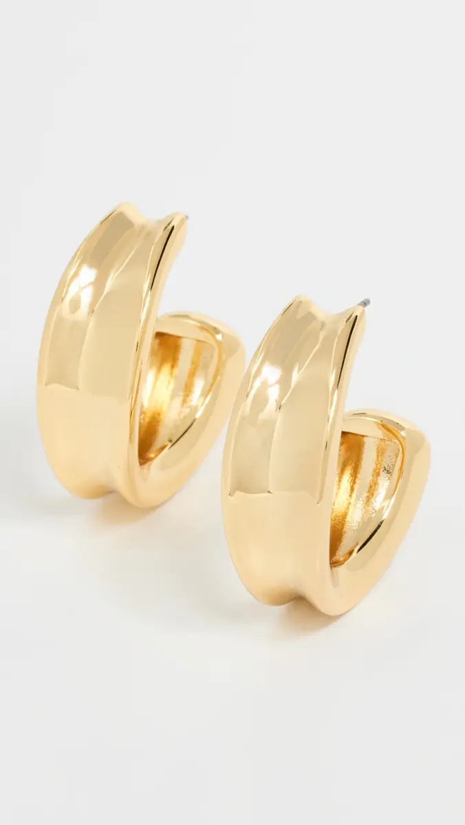 JENNY BIRD Doune Hoops High Polish Gold One Size | Thumbnail 2