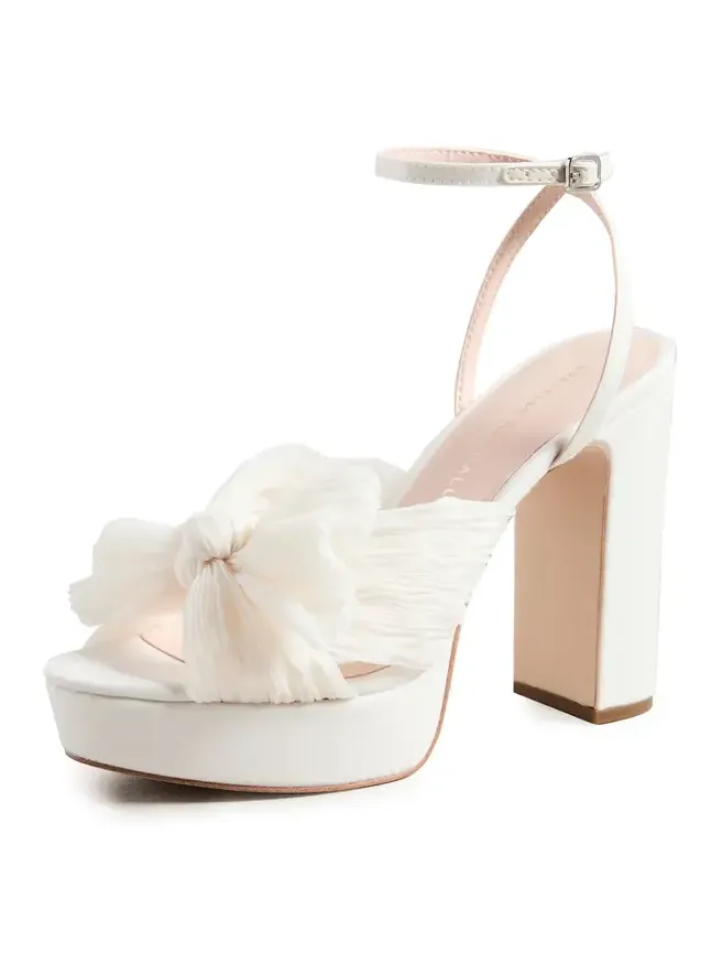 Natalia Platform Pleated Bow Sandals Natalia Platform Pleated Bow Sandals