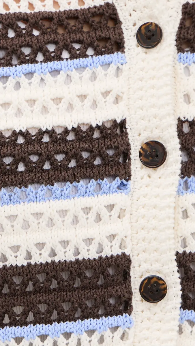Madewell Striped Crochet Cardigan Sweater And Brown Multi Stripe | Thumbnail 6 Madewell Striped Crochet Cardigan Sweater And Brown Multi Stripe | Thumbnail 6