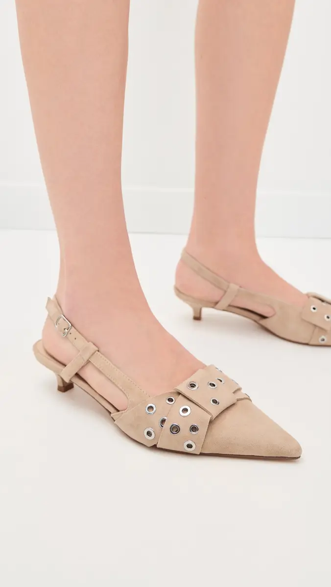 Intentionally Blank Maman Slingback Heels Oatmilk | Thumbnail 3