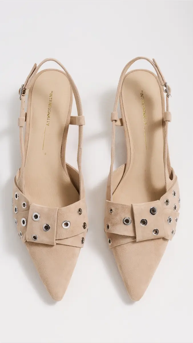 Intentionally Blank Maman Slingback Heels Oatmilk | Thumbnail 5