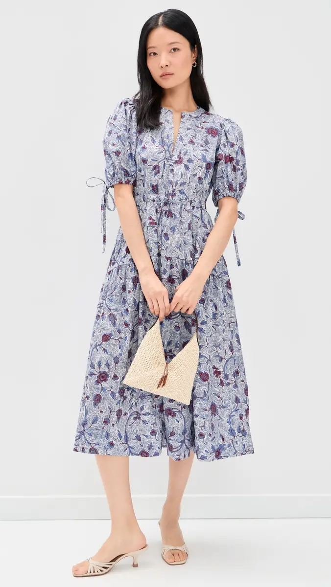 Ulla Johnson Adriana Short Sleeve Cotton Dress Gardenia | Thumbnail 2