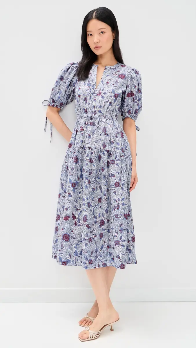 Ulla Johnson Adriana Short Sleeve Cotton Dress Gardenia | Thumbnail 3