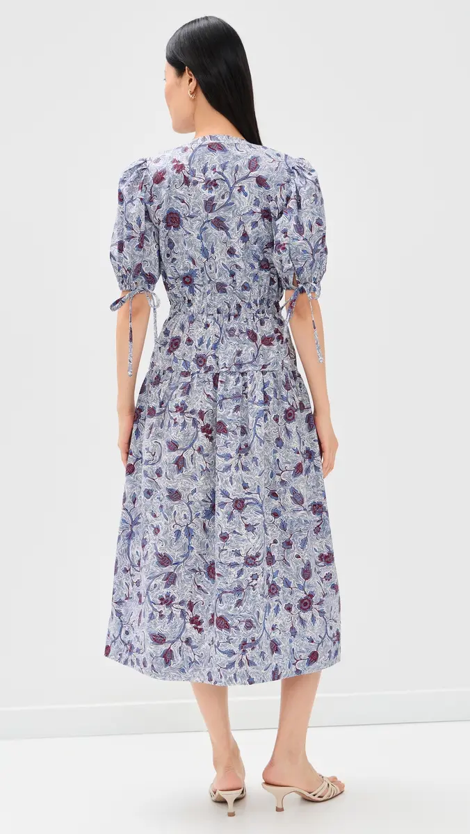 Ulla Johnson Adriana Short Sleeve Cotton Dress Gardenia | Thumbnail 4