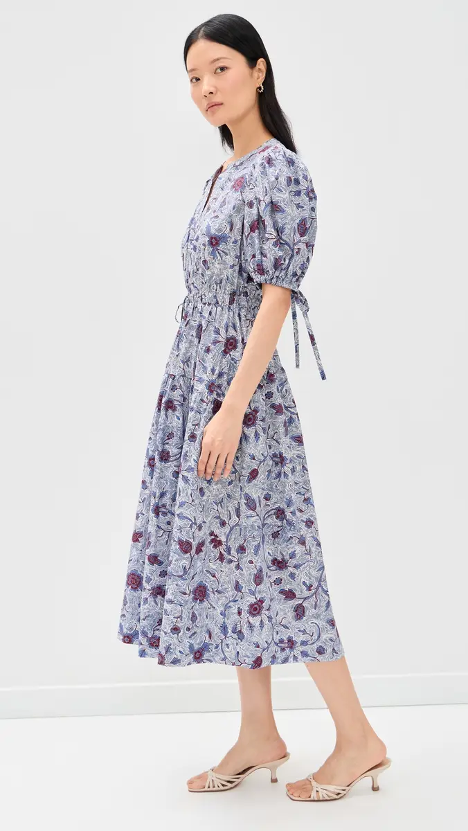 Ulla Johnson Adriana Short Sleeve Cotton Dress Gardenia | Thumbnail 5