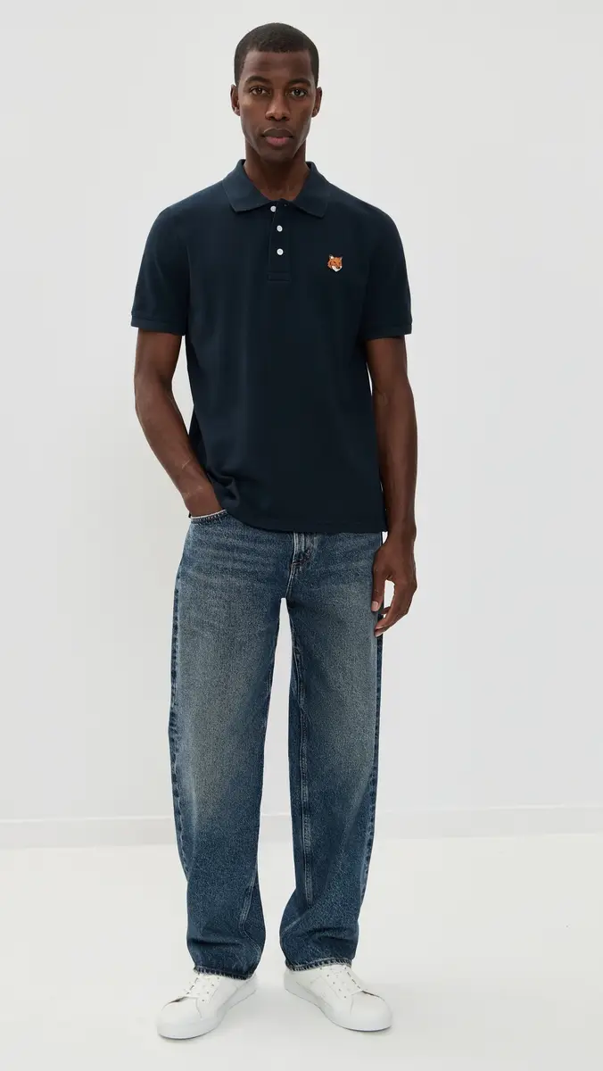 Maison Kitsuné Fox Head Patch Regular Polo Classic Navy | Thumbnail 5 Maison Kitsuné Fox Head Patch Regular Polo Classic Navy | Thumbnail 5