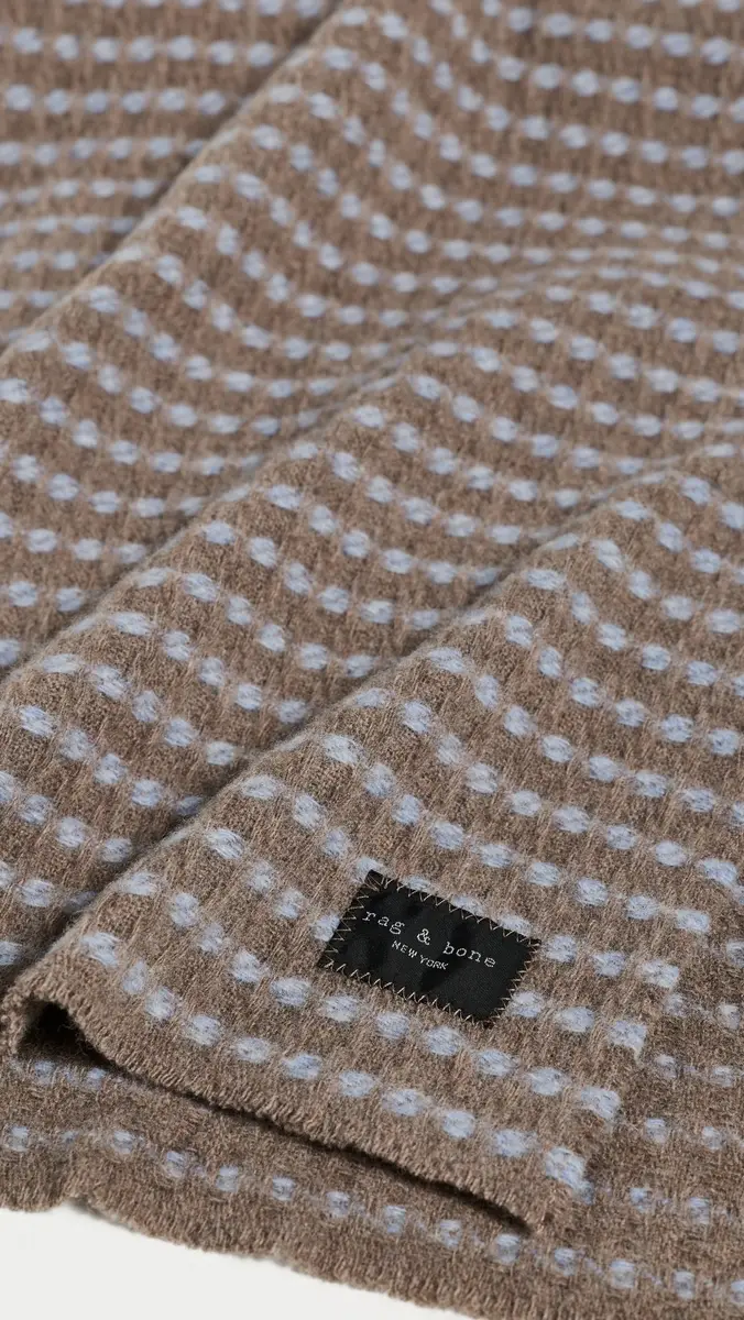 rag & bone Joni Waffle Scarf Blbrn One Size | Thumbnail 4