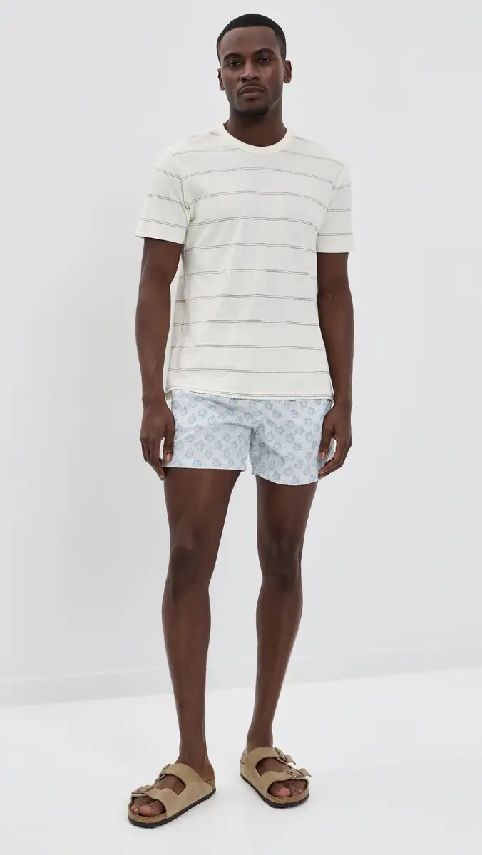 Fedeli Madeira Swim Trunks 5 Blue/Beige Floral | Thumbnail 5 Fedeli Madeira Swim Trunks 5 Blue/Beige Floral | Thumbnail 5
