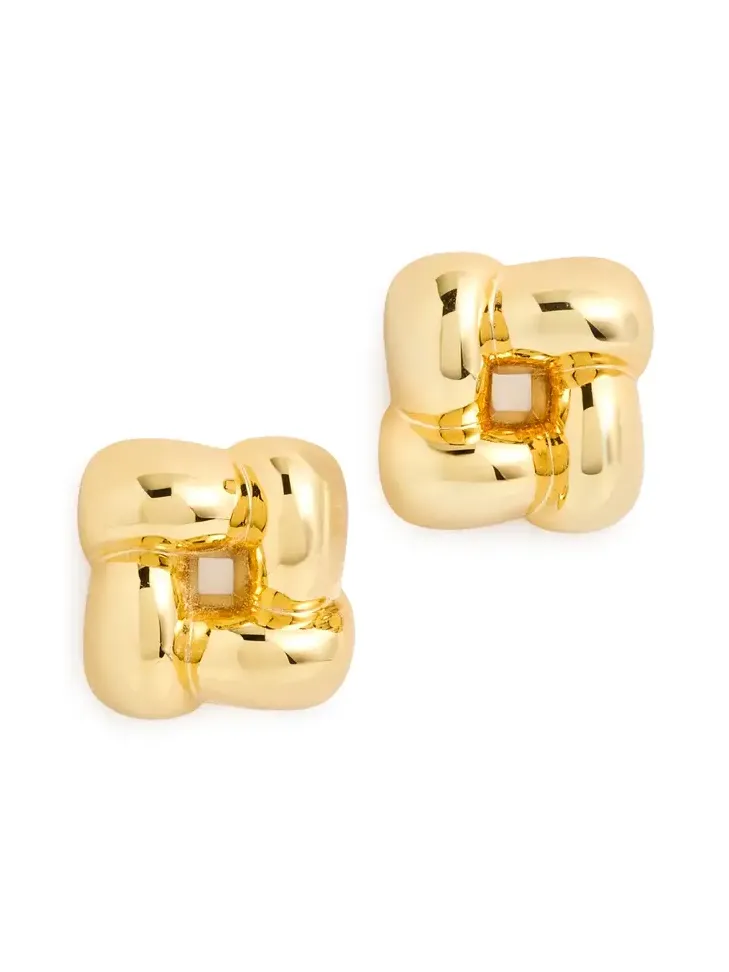 Small Woven Square Earrings