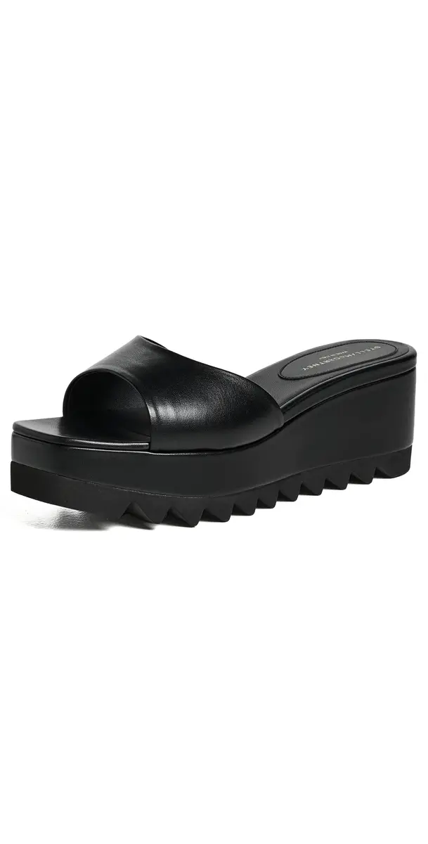 Stella McCartney Sneakelyse Alter Mat Wedge Slides Black | Image 1 Stella McCartney Sneakelyse Alter Mat Wedge Slides Black | Image 1
