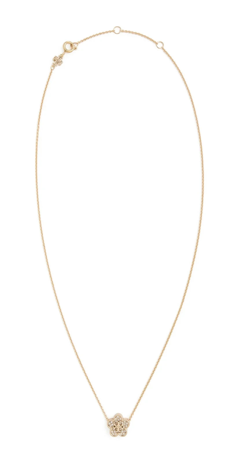 Forget Me Not Pavé Pendant Necklace