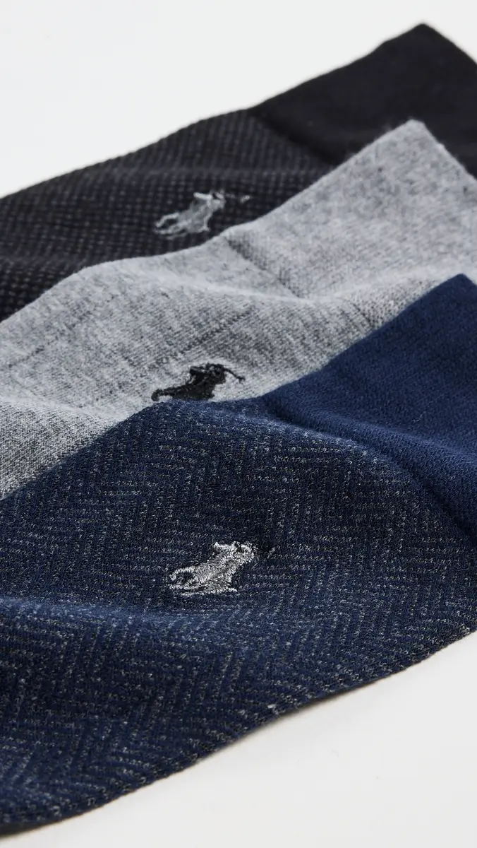 Polo Ralph Lauren 3 Pack Classic Pattern Dress Socks | Thumbnail 3