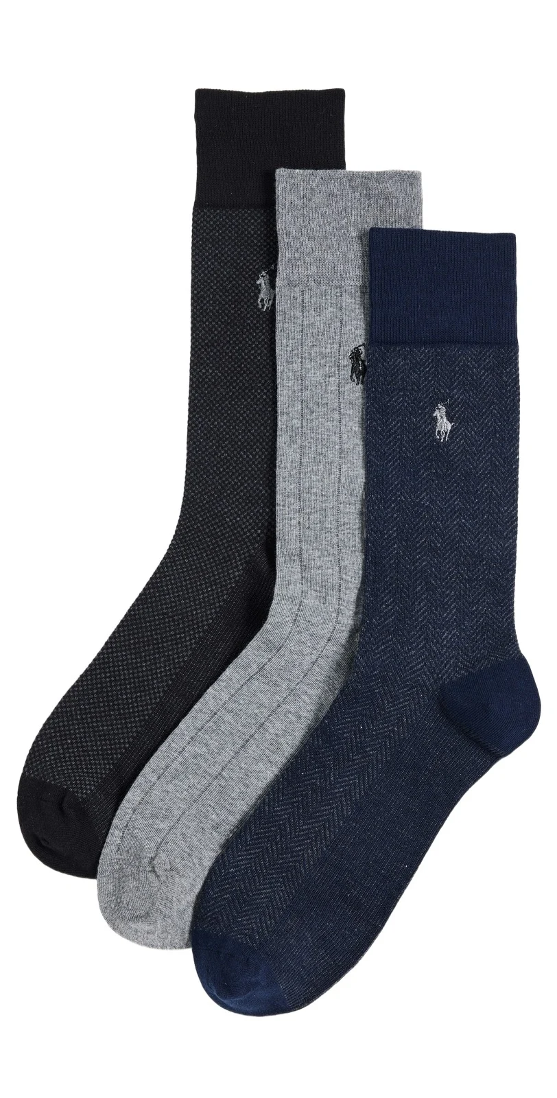 3 Pack Classic Pattern Dress Socks